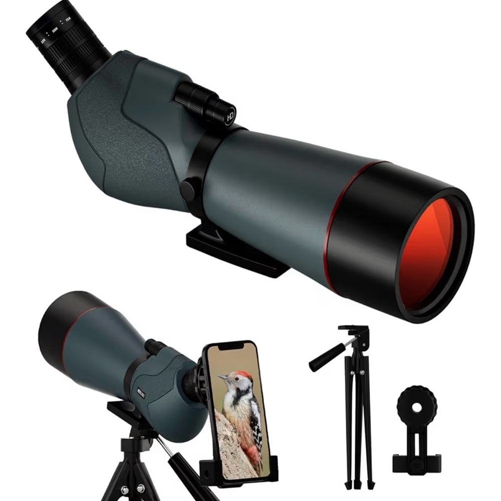 25-75x70 Spotting Scope - Spotter Scopes with Tripod Phone Adapter Waterproof - Picture 5 of 7